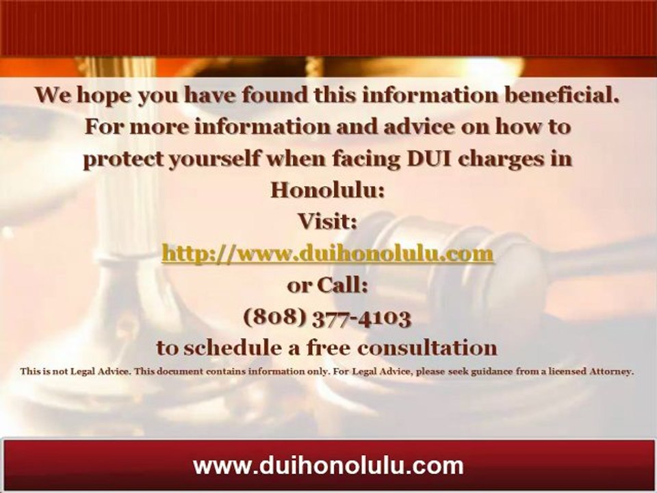 Honolulu DUI Attorney Explains the Motion to Suppress Evidence