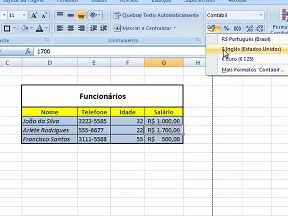 Excel 2007 - Formatação de números