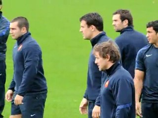 French rugby team trains before All Blacks match