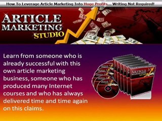Effective Article Marketing Tips