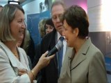 Inauguration du Train Alzheimer par Roselyne Bachelot, Claude Lelouch et Patricia Kass à la gare du nord à Paris