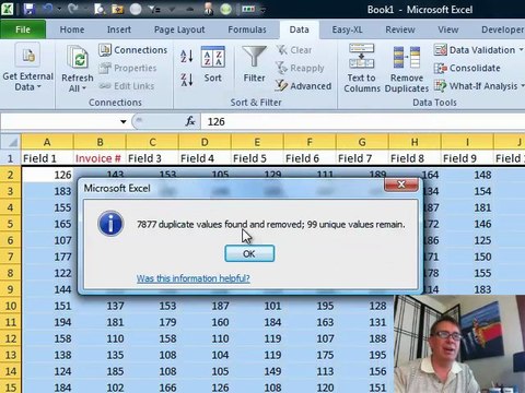 Learn Excel 2010 - Removing Duplicates : #1433