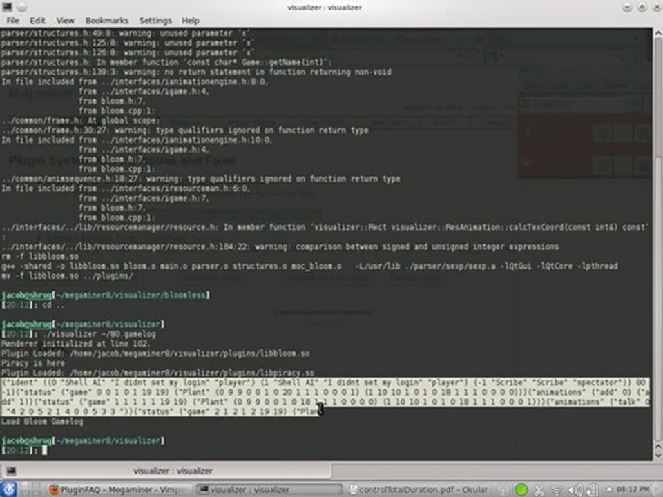 SIG-Game Screencast #1 - Visualizer Plugins: Developing Game Specific Code