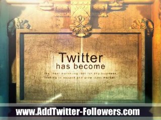 Add New Twitter Followers Now