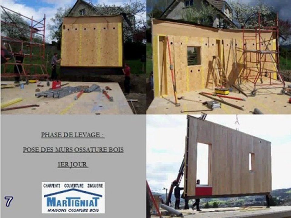 Processus de Réalisation d'une maisons Ossature Bois - Charpente Martigniat