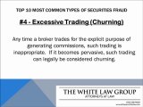 Top 10 Types of Securities Fraud, presented by The White Law Group
