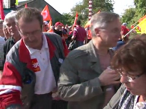 Manifestation des ouvriers de l'usine Arcelor-Mittal à Florange