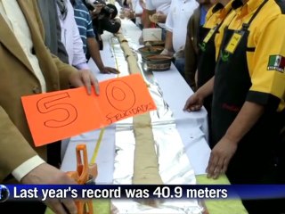 New world record for 50-meter-long Mexican taco