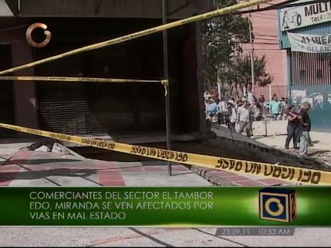 Comerciantes afectados por mega hueco