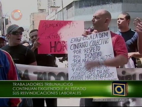 Trabajadores tribunalicios exigen reivindicaciones laborales