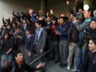 Pulso entre estudiantes y policías en Chile