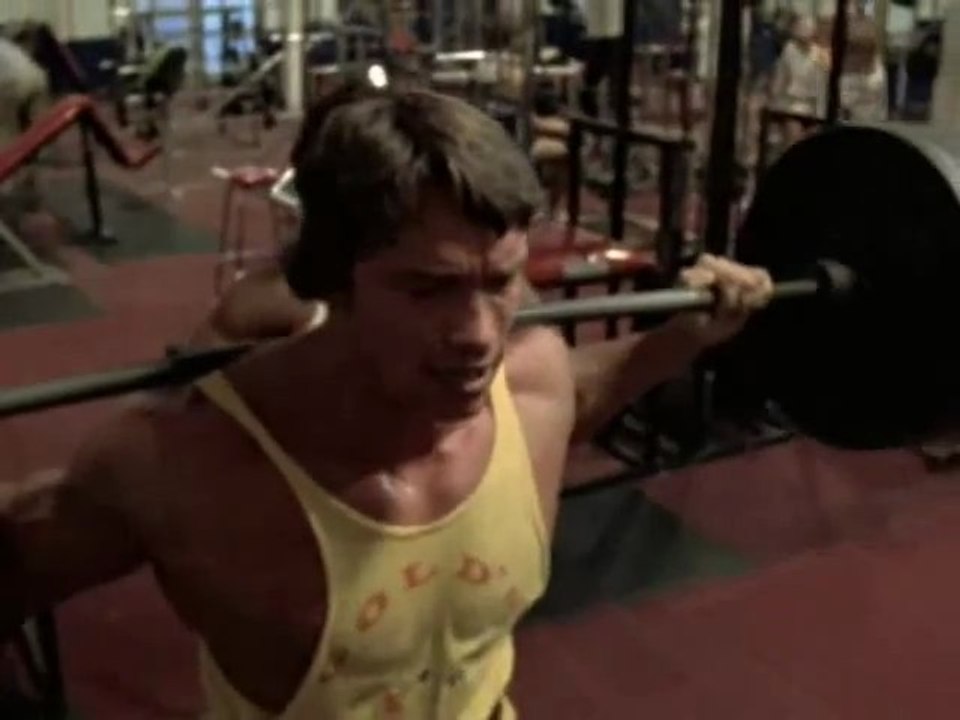 Arnold Schwarzenegger training