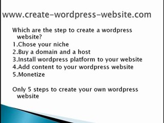 how to  create a wordpress website