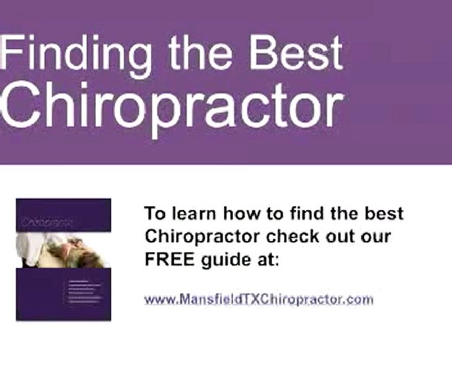 Chiropractic Mansfield TX