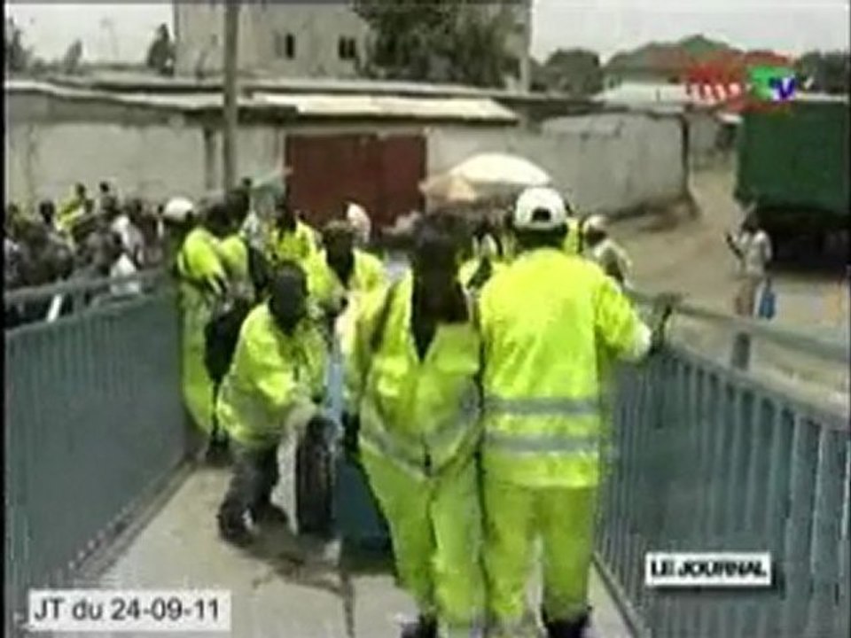 Visite des chantiers à Ouenzé par le Conseiller Juste Désiré Moundéllé