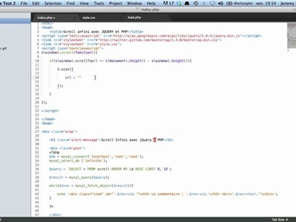 jQuery - Créer un scroll infini avec jQuery