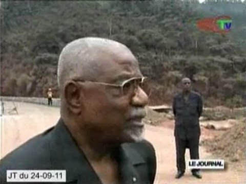 Visite de la route Brazzaville - Pointe-Noire par le Président du Sénat