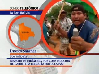 Protesta indígena por la construcción de una carretera en una reserva natural avanza hacia La Paz