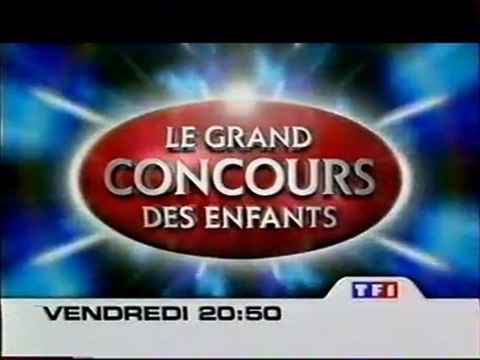 Bande Annonce De L'emission Le Grand Concours Des Enfants Decembre 2002 TF1