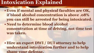 Albuquerque DUI Attorney Explians Intoxication
