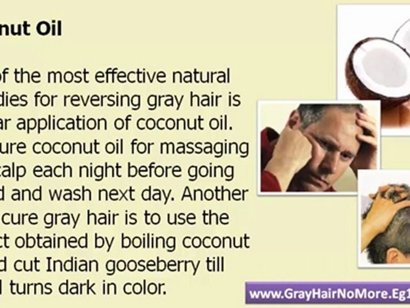 Premature Gray Hair Natural Home Remedies Treatment Video
