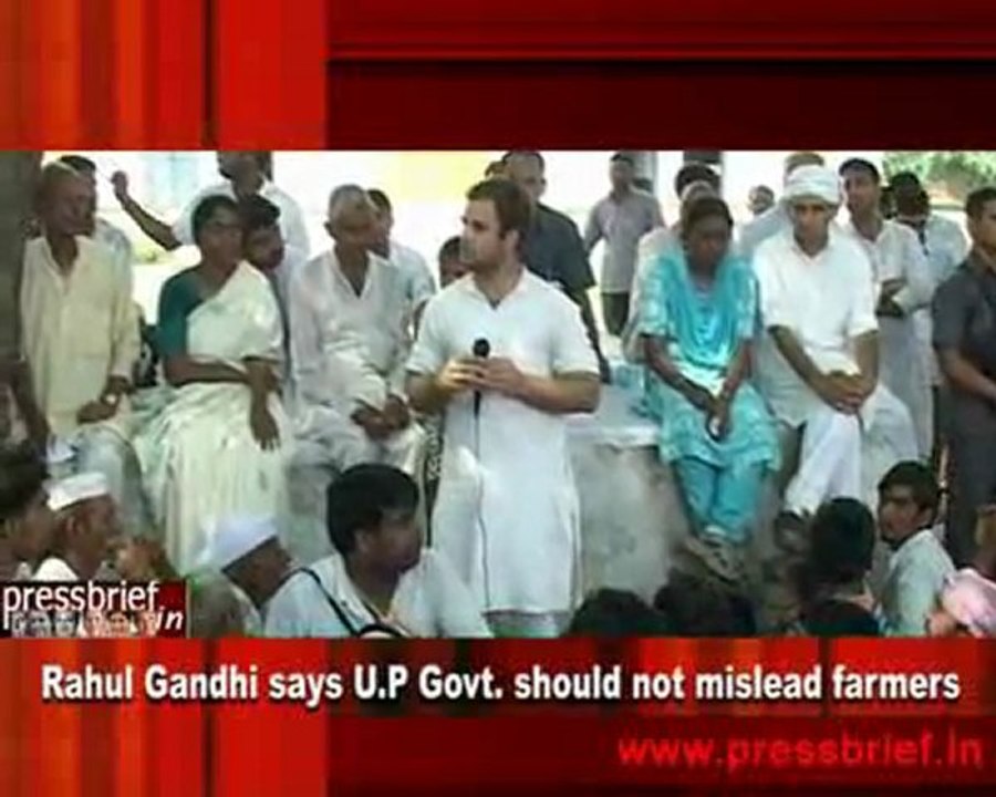 Rahul Gandhi says U.P Govt. should not mislead farmers