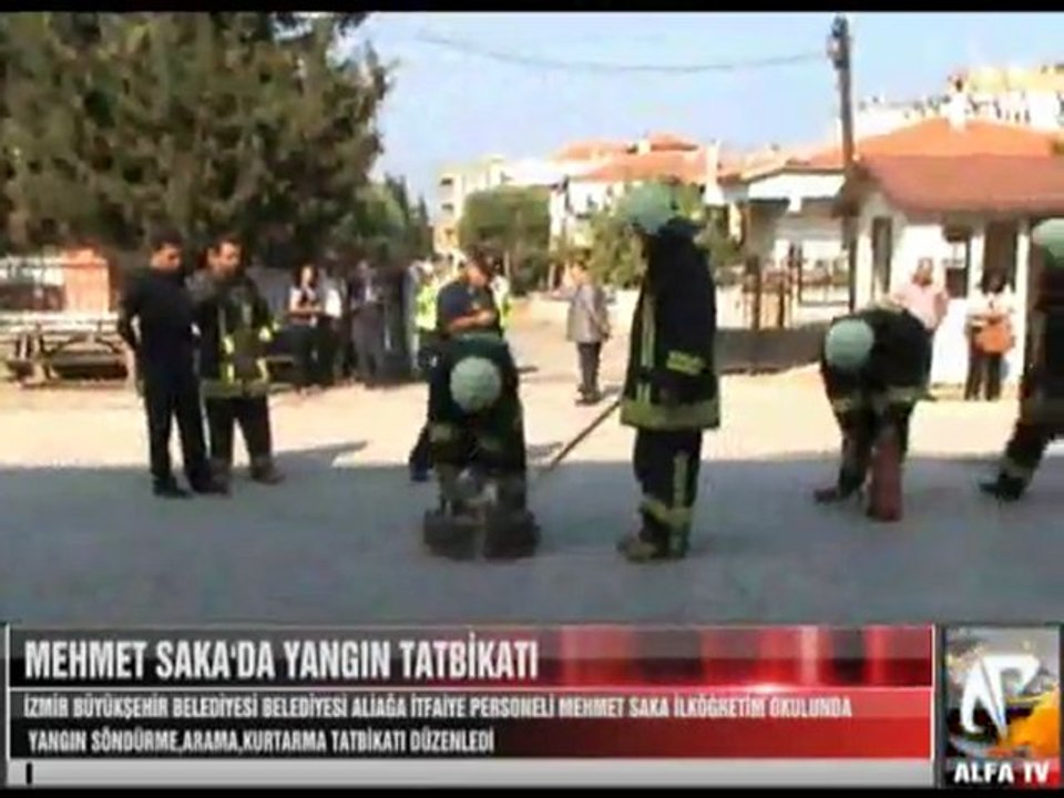 Aliağa Mehmet Saka'da Yangın Tatbikatı
