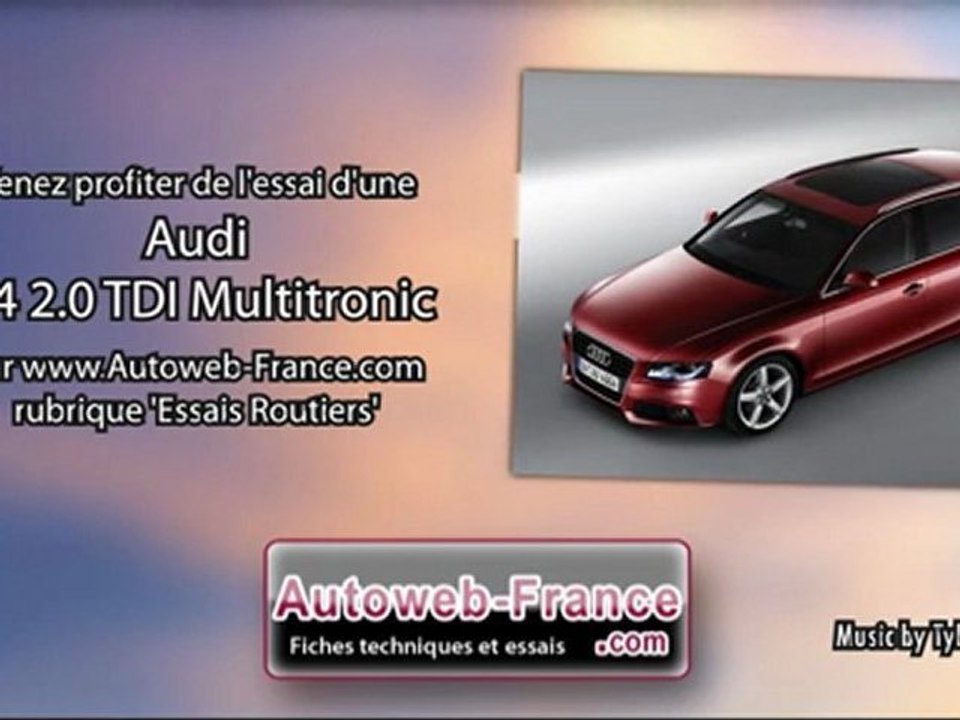 Essai Audi A4 2.0 TDI Multitronic - Autoweb-France