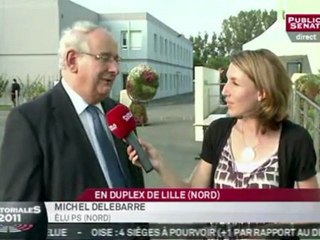 Interview de Michel Delebarre lors de la victoire aux élections Sénatoriales (extrait de La Chaine Parlementaire)