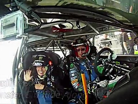 Gymkhana World Tour Ken Block & Model Jennifer Bock Ride-along