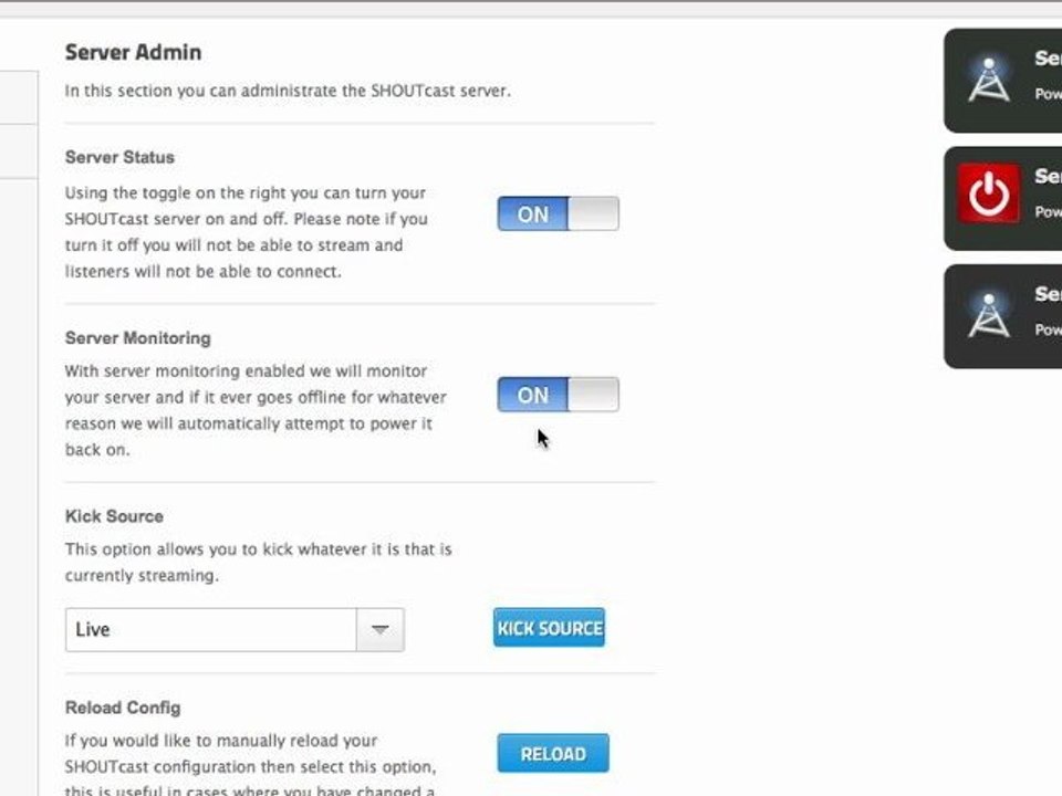 SHOUTcast 2 Control Panel Tour (Wavepanel)