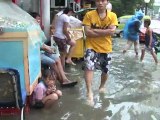 Flooding in Manila as Typhoon Nesat strikes Philippines