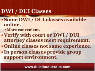 Albuquerque DUI Attorney Talks about DUI Classes