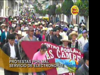 Se movilizan contra pesimo servicio de Electronorte en Chota