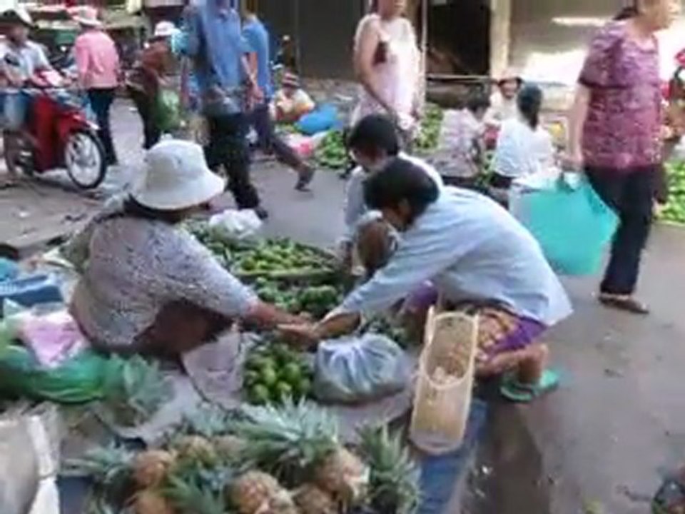 un marché de Battambang