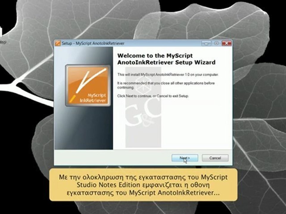 G_C PersA Tutorials  Step 02.1a - MyScript Studio Notes Installation