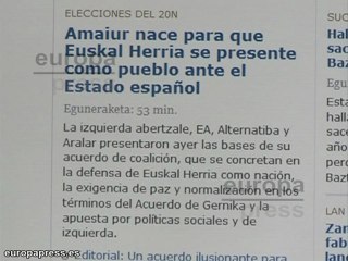 Amaiur, nombre de Bildu y Aralar para el 20-N