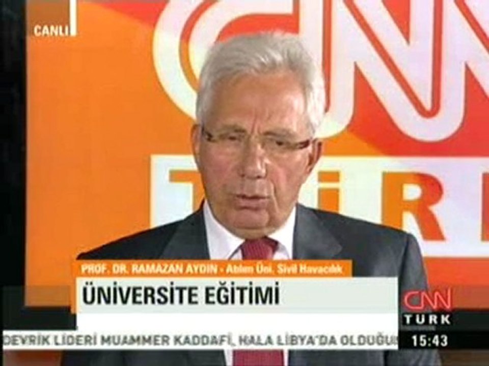 Prof. Dr. Ramazan Aydın ve Doç. Dr. Yıldırım Saldıraner CNNTURK’te Sivil Havacılık Yüksekokulu’nu Anlattı