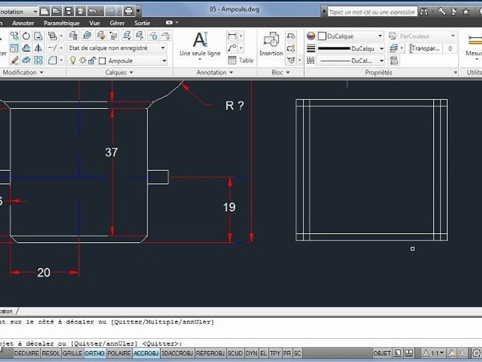 AutoCAD 2011 : Décalage d’objets