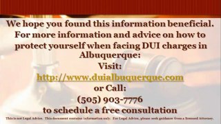 Albuquerque DUI Attorney Cautions About Refusing to Take Chemical Tests