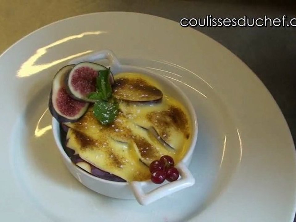 Recette :  Sabayon aux figues à la liqueur de litchi par Olivier Berté