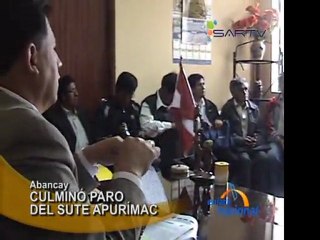Tras dos semanas culmino paro del SUTE en Apurimac