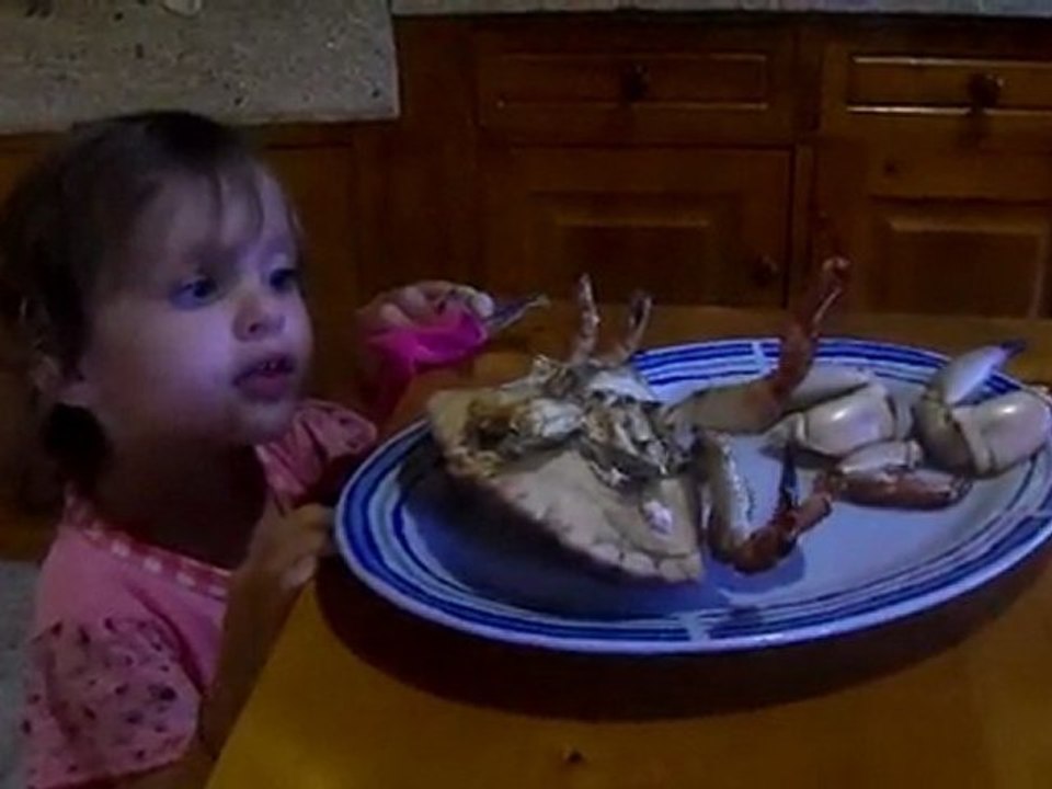 océane et le crabe !