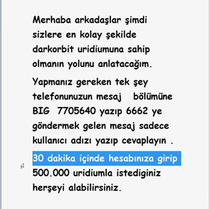 Darkorbit Uriduim Hilesi 2011 (%100 Çalışıyor)