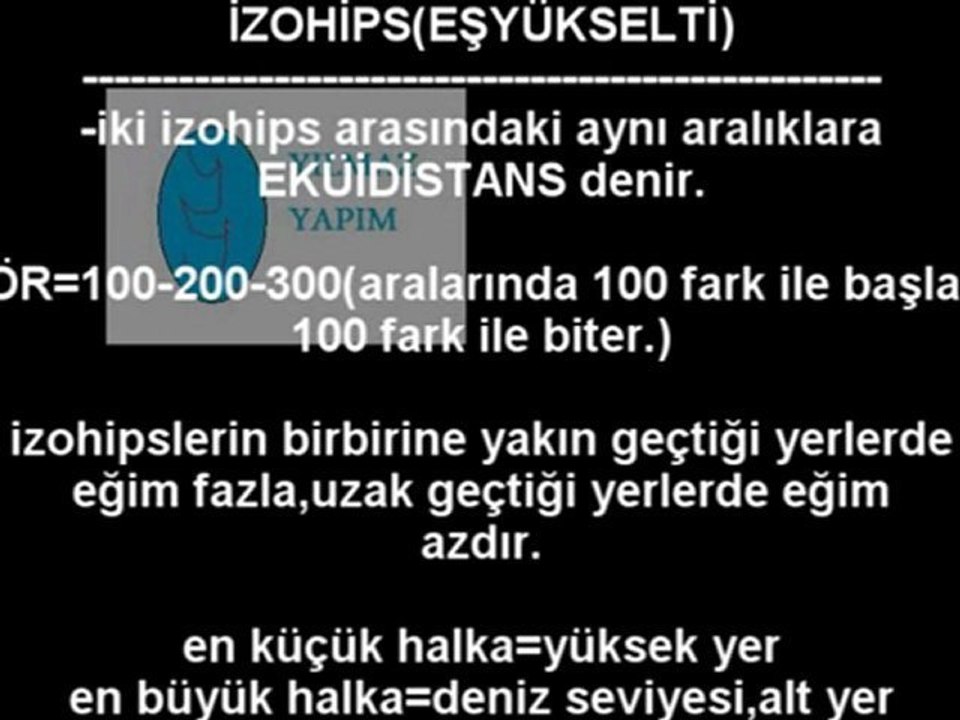 izohips eşyükselti coğrafya konusunun özellikleri konu anlatımı izle,yılmaz yapım,yılmaz bahadır,yılmaz yapım dersler,izohips  özellikleri konu anlatımlı slaytlı videosu izle seyret,yy yapım