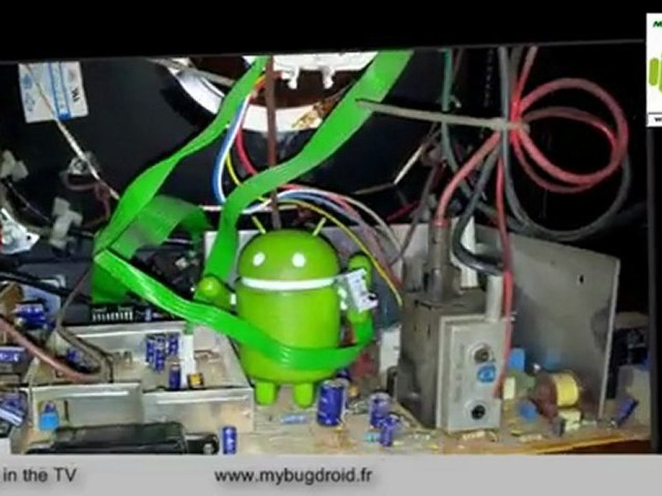 My Bugdroid in The TV