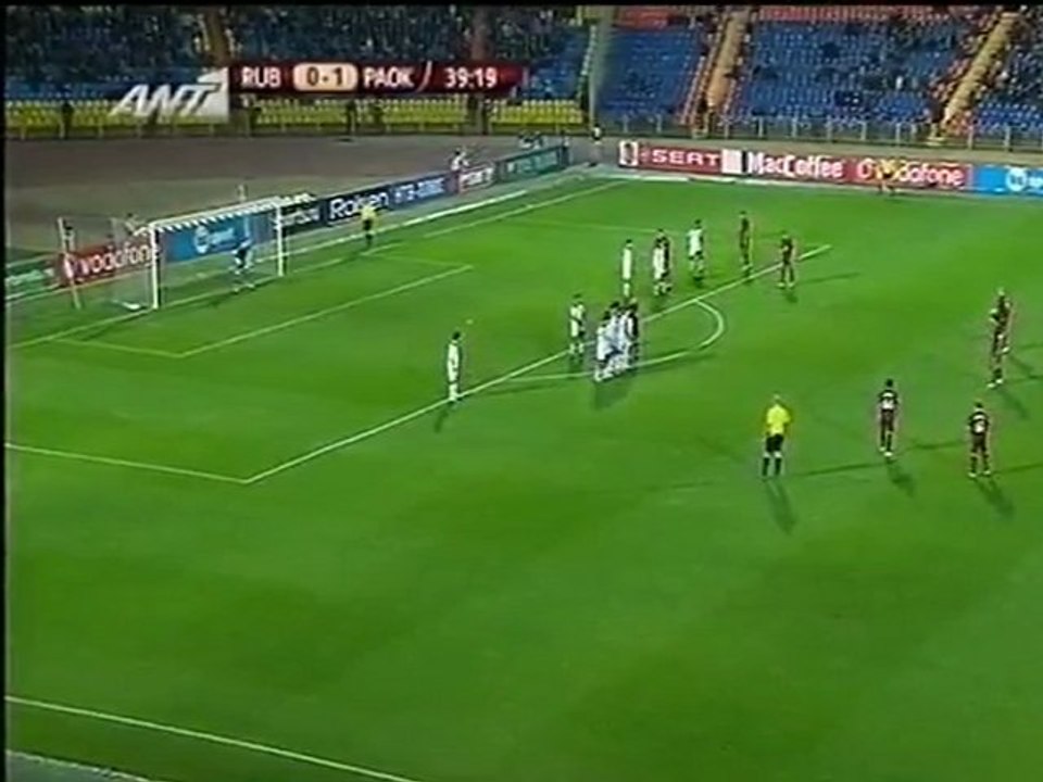 Ρούμπιν Καζάν ΠΑΟΚ / Απευθείας εκτέλεση φάουλ Κ...