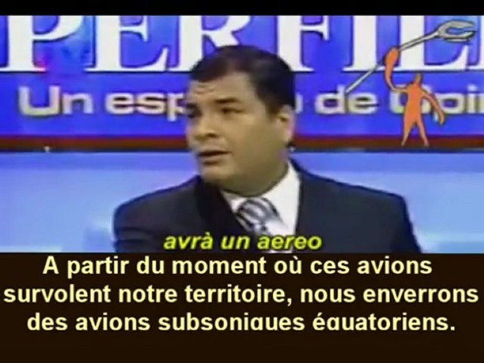 Rafael Correa président de l'Equateur vs Dyncorp