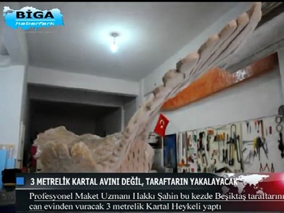 Hakkı Şahin'den 3 metrelik Kartal Heykeli