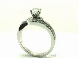 FDENS3085RO  Round Diamond Wedding Rings Swirl Pave Set